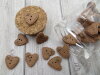 Bouton petit coeur marron