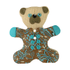 Bouton en forme de nounours Turquoise-Brown