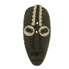 Bouton masque africain ovale allongé