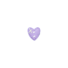 Bouton petit coeur lilas