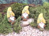 Bouton gnome foret bonnet jaune