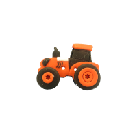 Bouton tracteur orange Kubota