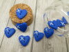 Bouton petit coeur bleu roi
