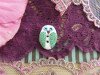 Bouton petite chouette motif Aventurine