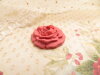 Bouton rose de 20mm vieux rose