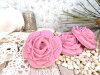 Bouton grosse rose rose tendre