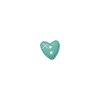Bouton petit coeur turquoise