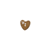 Bouton petit coeur bronze antique