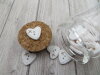 Bouton petit coeur mastic foncé