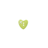 Bouton petit coeur vert anis