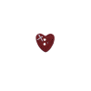 Bouton petit coeur rouge foncé pailleté
