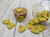 Bouton petit coeur jaune mangue