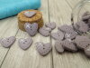 Bouton petit coeur parme