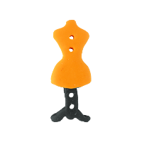 Bouton mannequin couture orange