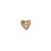 Bouton petit coeur beige