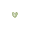 Bouton petit coeur vert amande