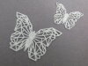 Décos dentelles papillons argentées origami