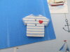 Bouton marinière tee-shirt rayé bleu et blanc 
