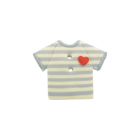 Bouton marinière tee-shirt rayé bleu et blanc 